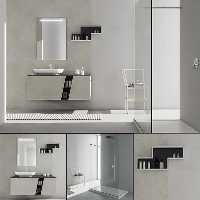 bathroom – Bathroom furniture set Arcom e.Ly 2 3ds Max