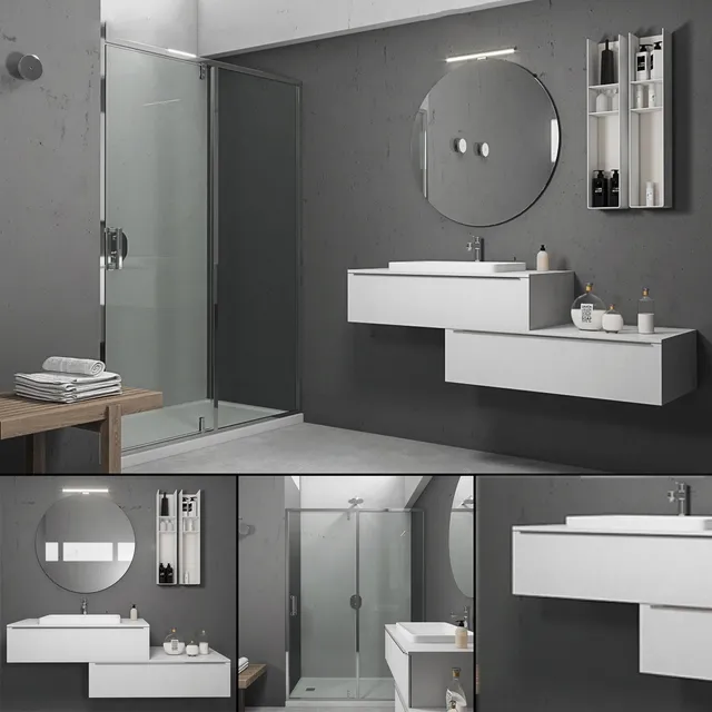 bathroom – Bathroom furniture set Arcom e.Ly 5 3ds Max
