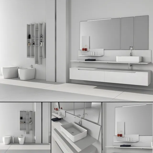bathroom – Bathroom furniture set Arcom Moov 2 3ds Max