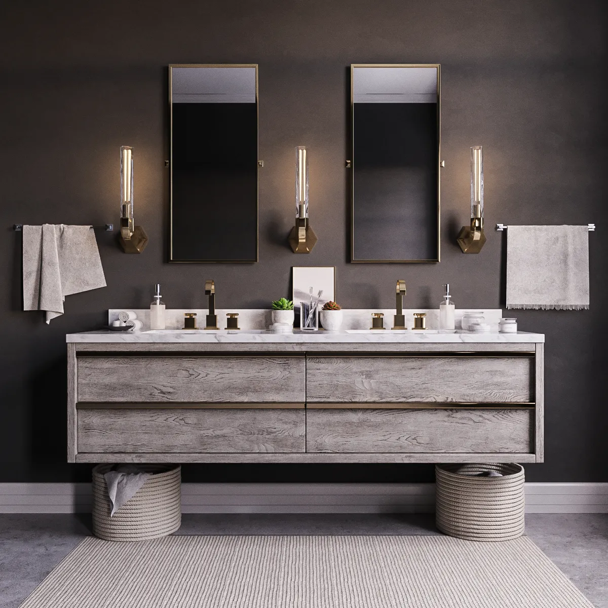 bathroom – Bathroom furniture set Lunaria 02 3ds Max