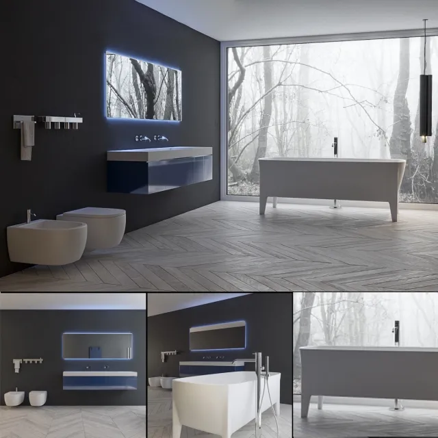 bathroom – Bathroom furniture set Lunaria 3ds Max