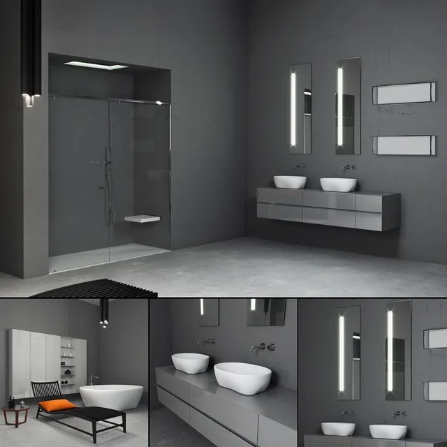 bathroom – Bathroom furniture set Panta Rel 6 3ds Max
