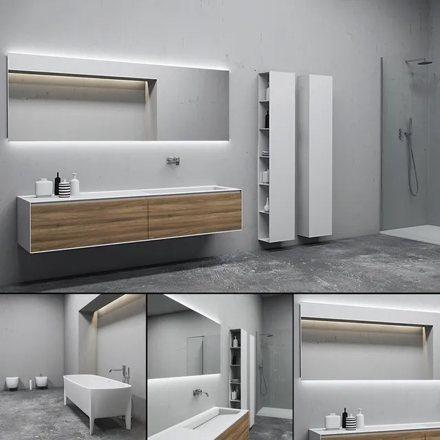 bathroom – Bathroom furniture set Panta Rhel 7 3ds Max