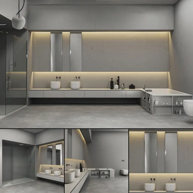 bathroom – Bathroom furniture set Piana 2 3ds Max