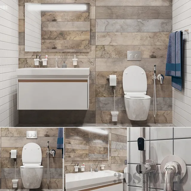 bathroom – Bathroom set 3ds Max
