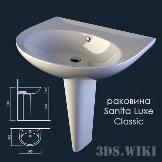 bathroom – Bathroom sink SANITA LUXE CLASSIC 3ds Max