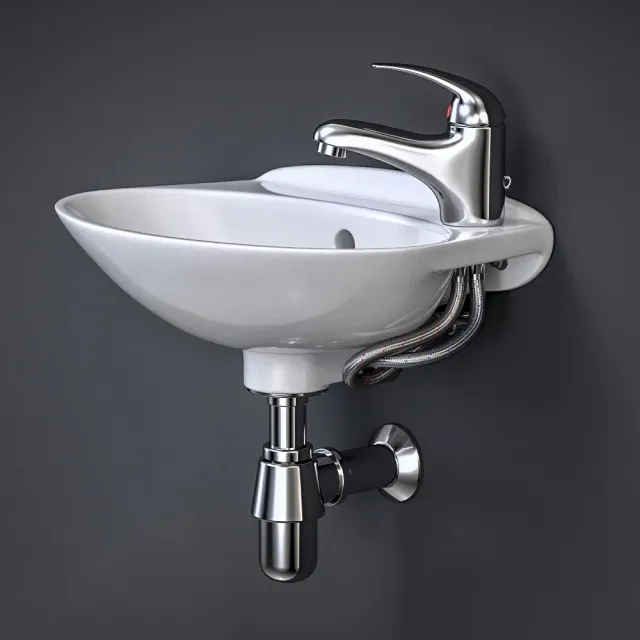 bathroom – Bathroom sink with faucet 3ds Max
