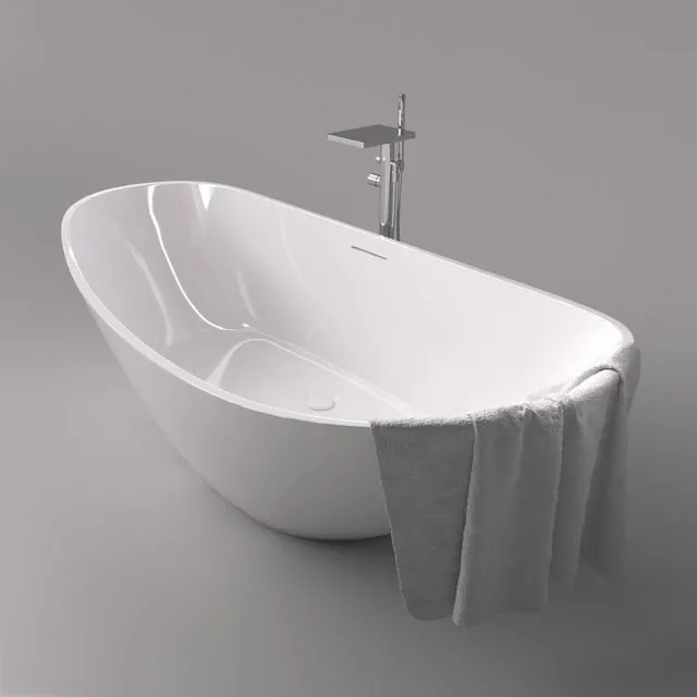 bathroom – Bathtub Riho Granada and Cezares Cascado mixer 3ds Max