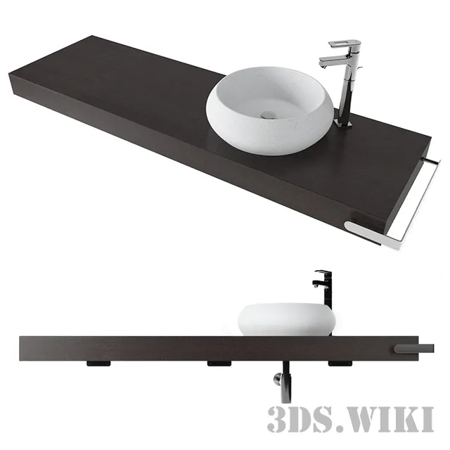 bathroom – Beautiful designer washbasin 3ds Max