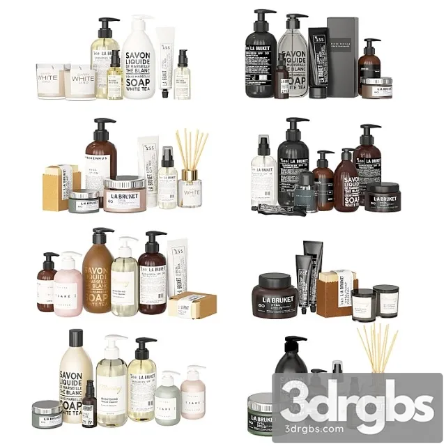 Bathroom Black And White Cosmetics 1 3dsmax Download