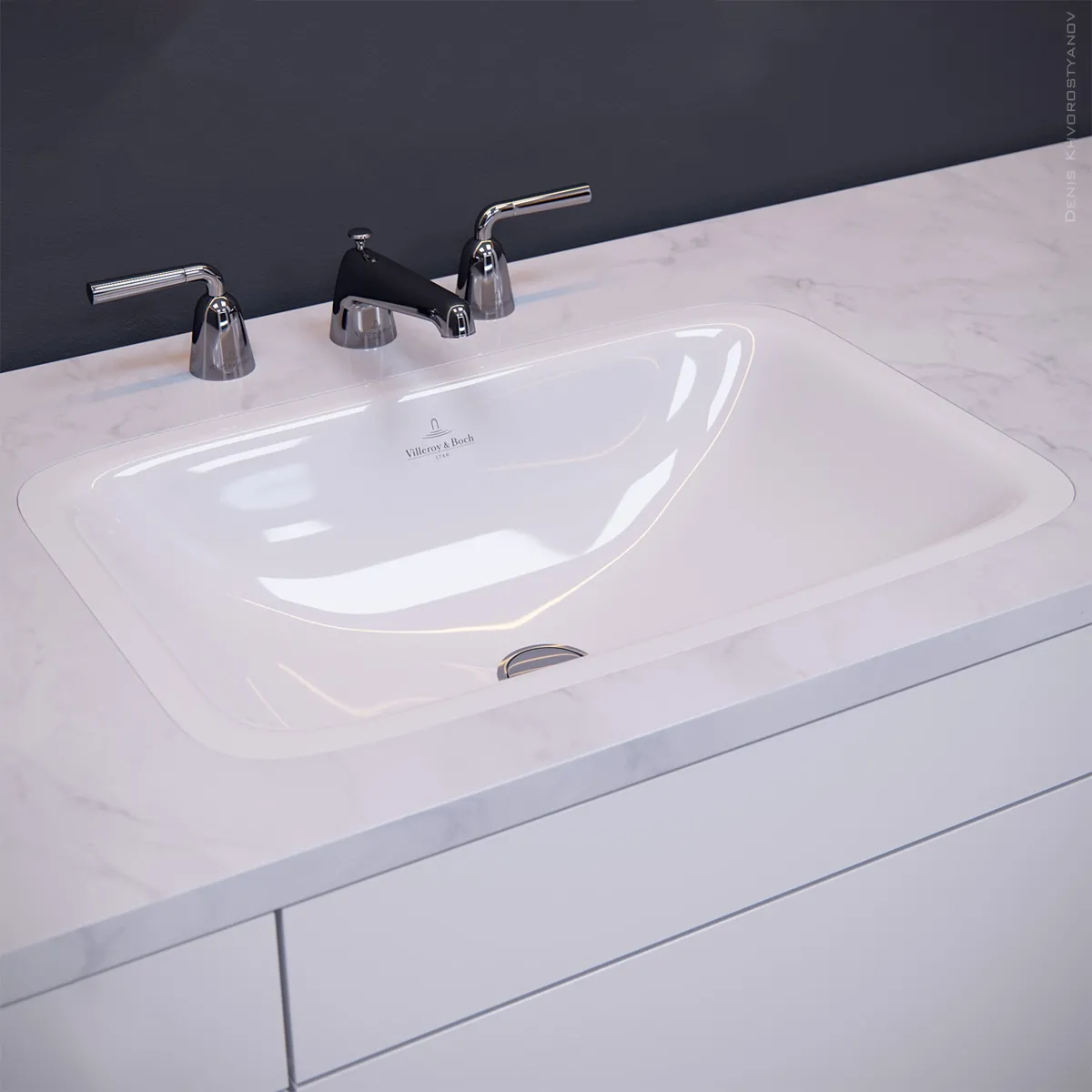 bathroom – Boch – Loop and amp washbasin 3ds Max