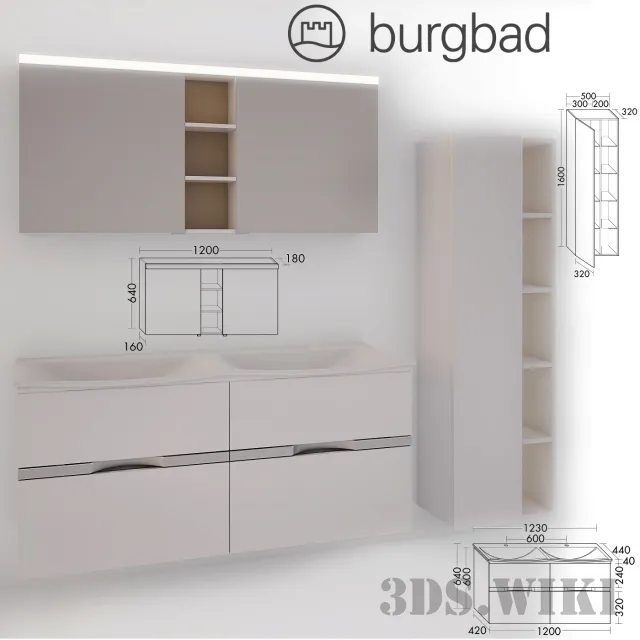bathroom – Burgbad collection Orell 3ds Max