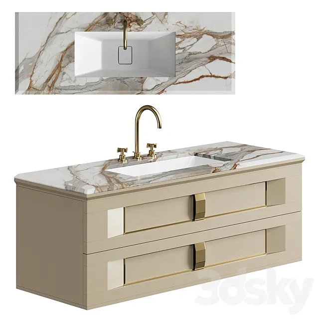 Bathroom cabinet Prestige Oasis 3ds Max