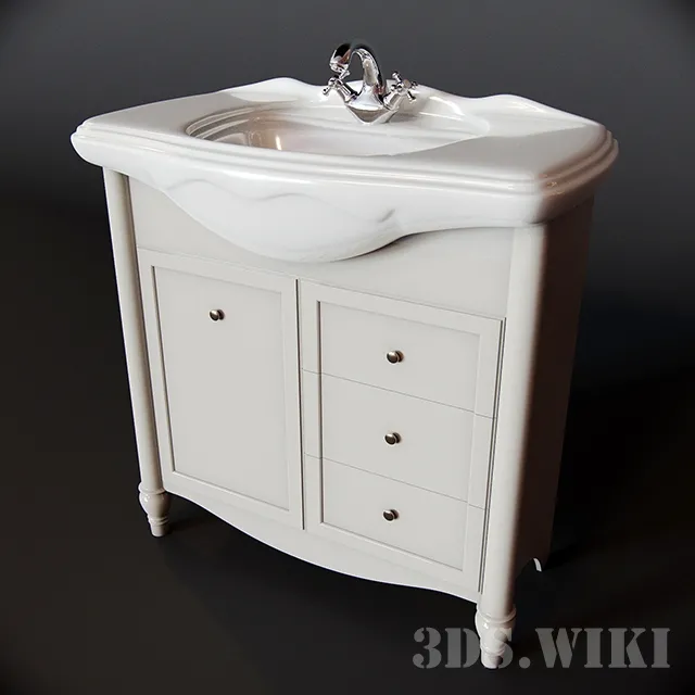 bathroom – Cabinet with sink PRAGMATIKA Barocco BR1 3ds Max