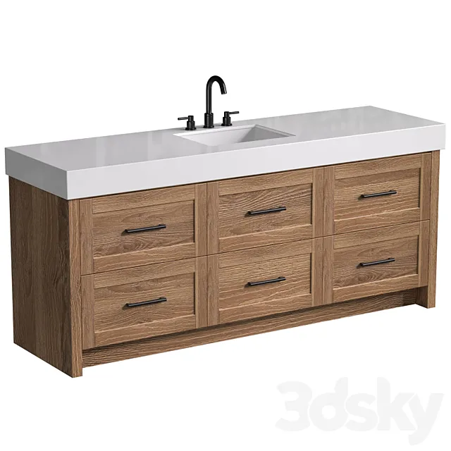 Bathroom Cabinets with washbasins in modern style.Bathroom furniture.Bathroom Sink Cabinets 3DS Max Model