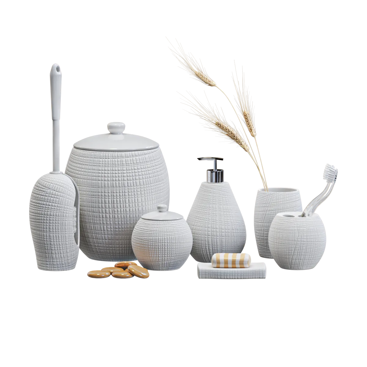 bathroom – Candia Karla bath decor set 3ds Max