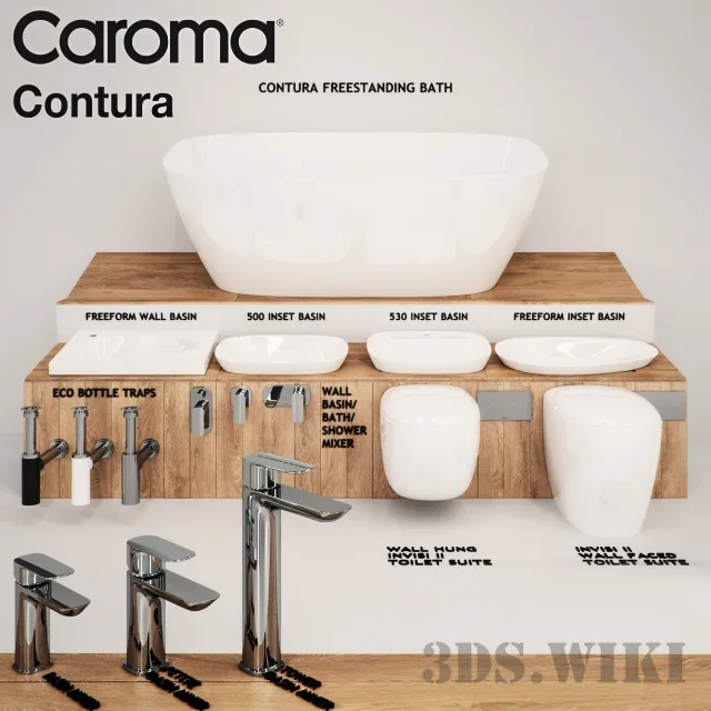 bathroom – Caroma Contura Bathroom Collection 3ds Max