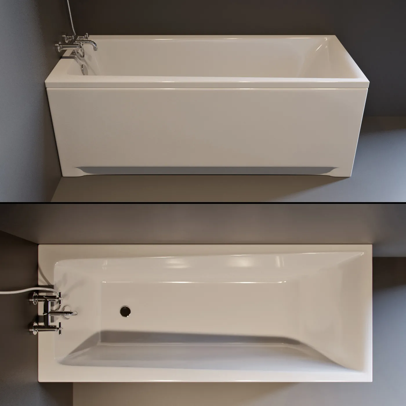 bathroom – Cersanit Lorena bathtub 04 3ds Max
