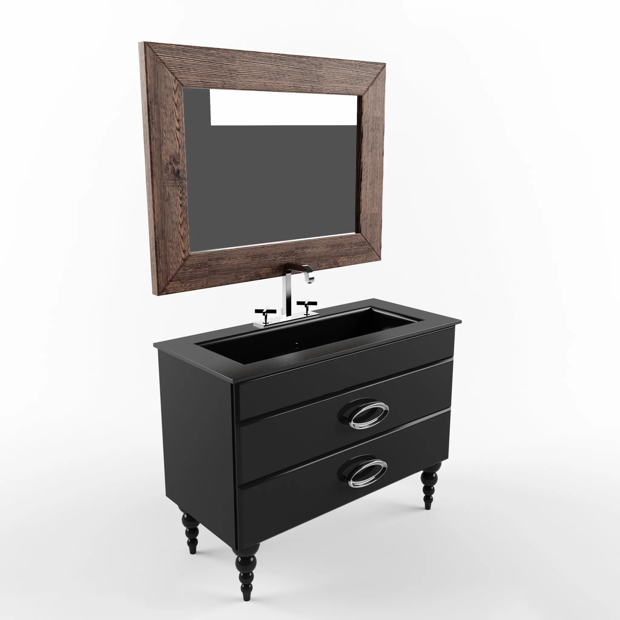 bathroom – Cezares Orchidea washbasin set 3ds Max