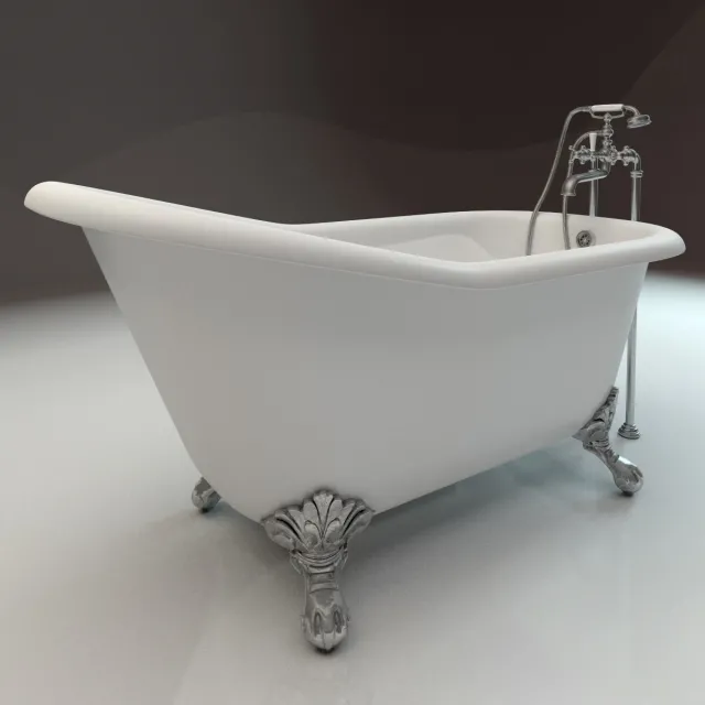 bathroom – Claw-foot bathtub Recor Slipper 3ds Max