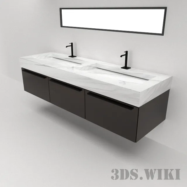 bathroom – Combined sink 3ds Max