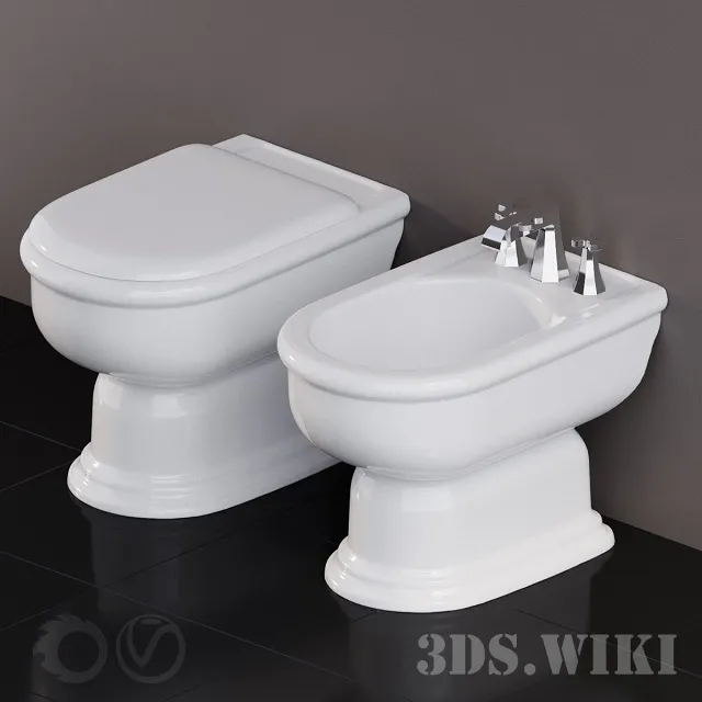 bathroom – Console toilet and bidet Fidia from Flaminia 3ds Max