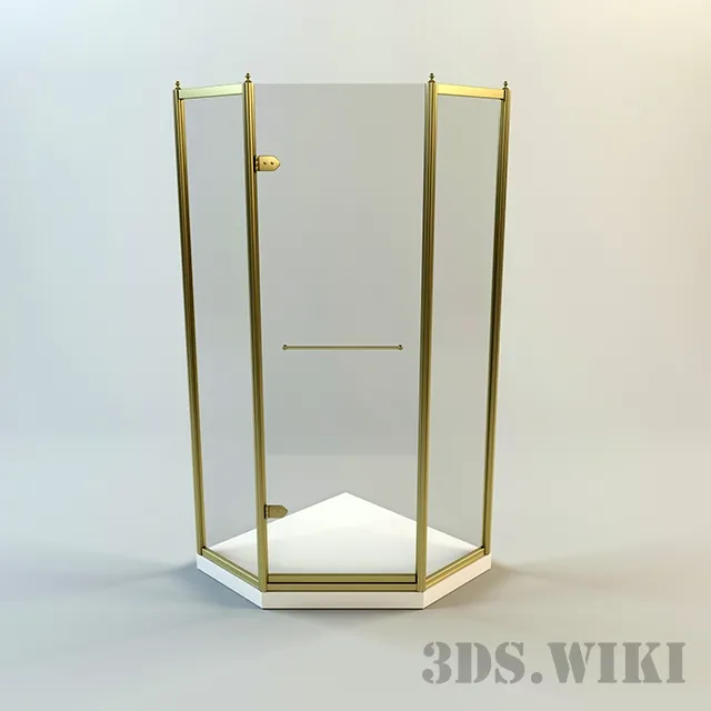 bathroom – Corner shower 3ds Max