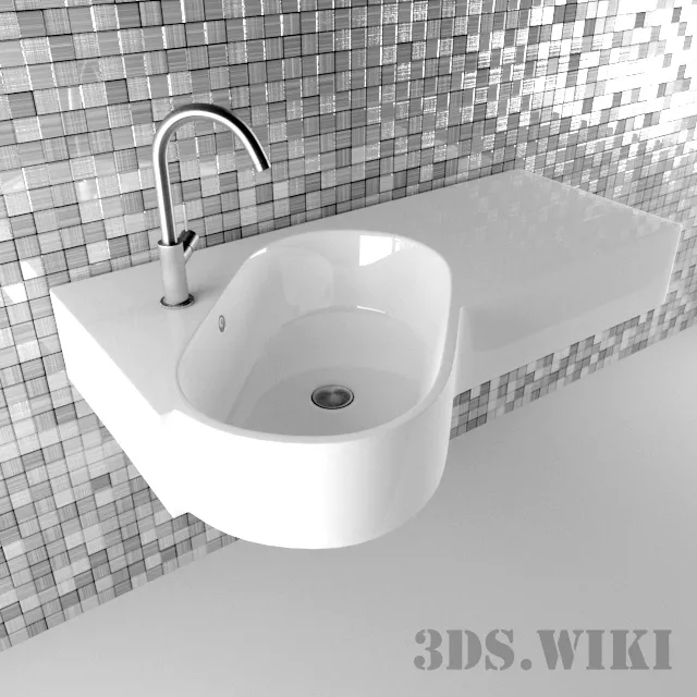 bathroom – Corner Sink Hatria Area 3ds Max