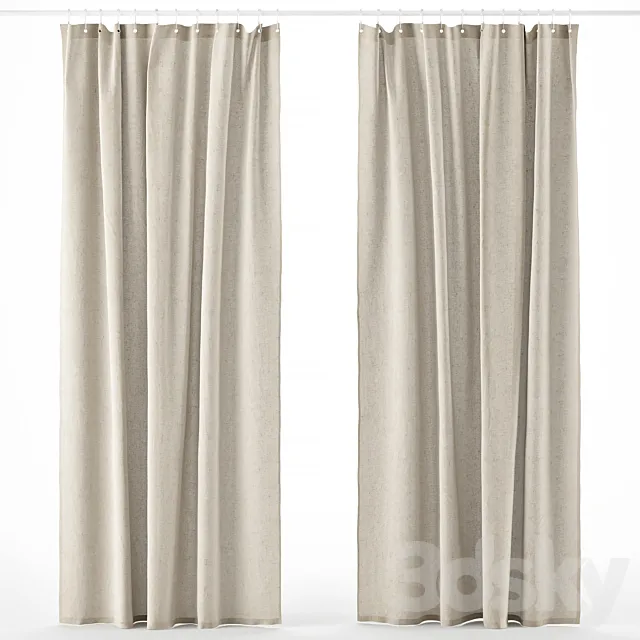 Bathroom curtain set 01 3ds Max