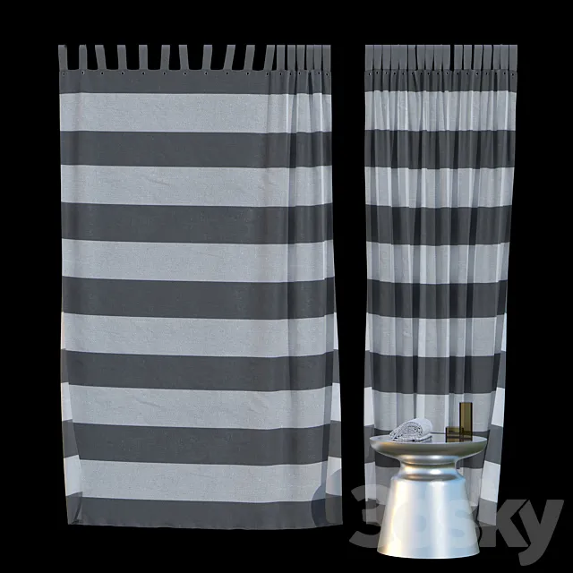 bathroom curtains 3DS Max Model