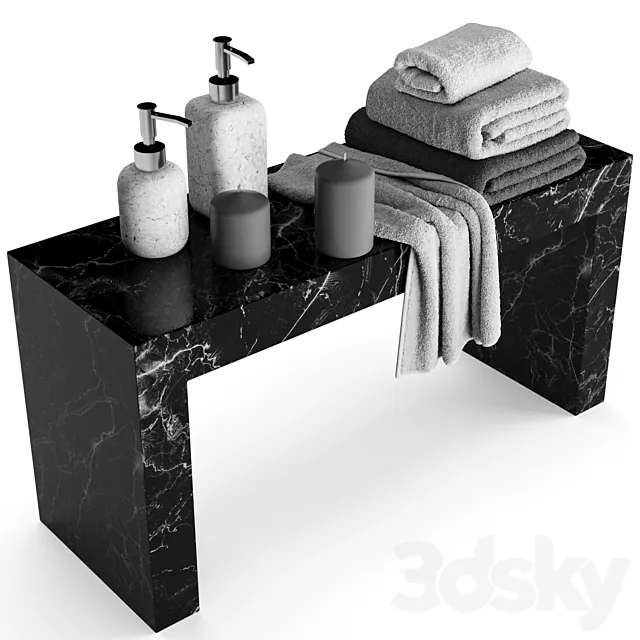 Bathroom decor 3ds Max
