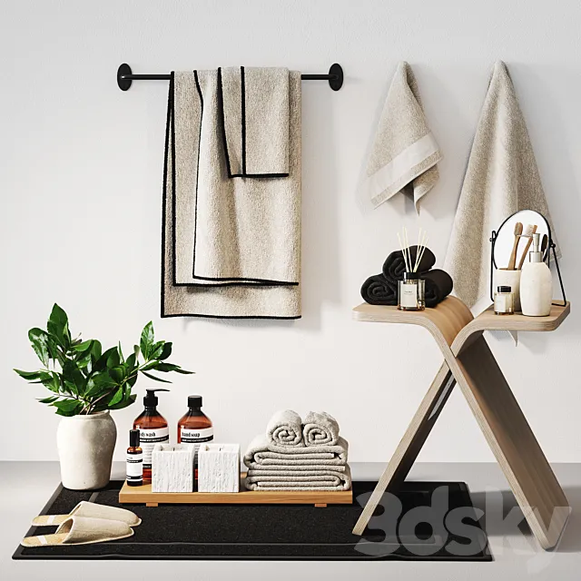 Bathroom decor 3ds Max