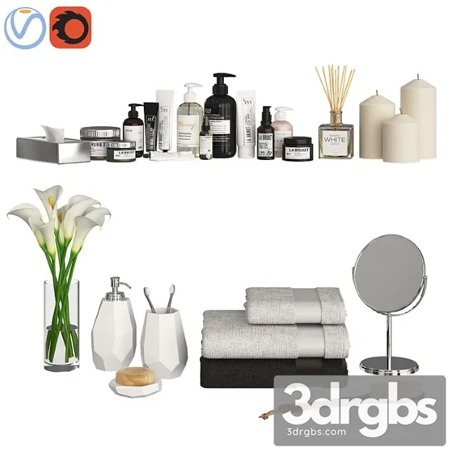 Bathroom Decor Accessories and Cosmetics 3dsmax Download
