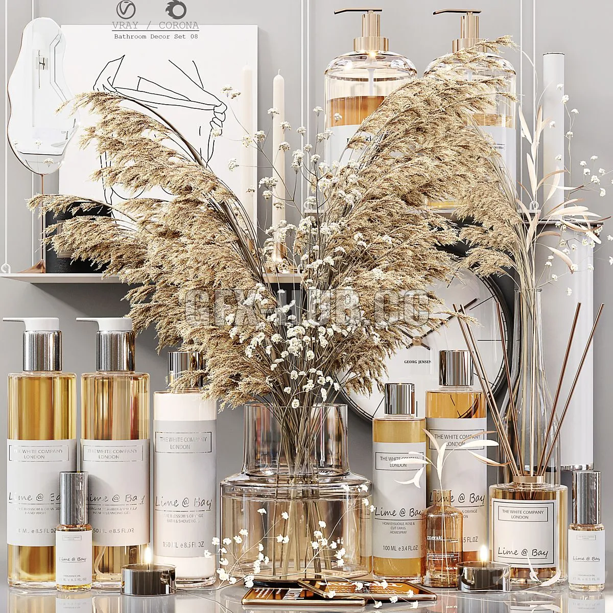 Bathroom Decor Set 08 3dsMax Model