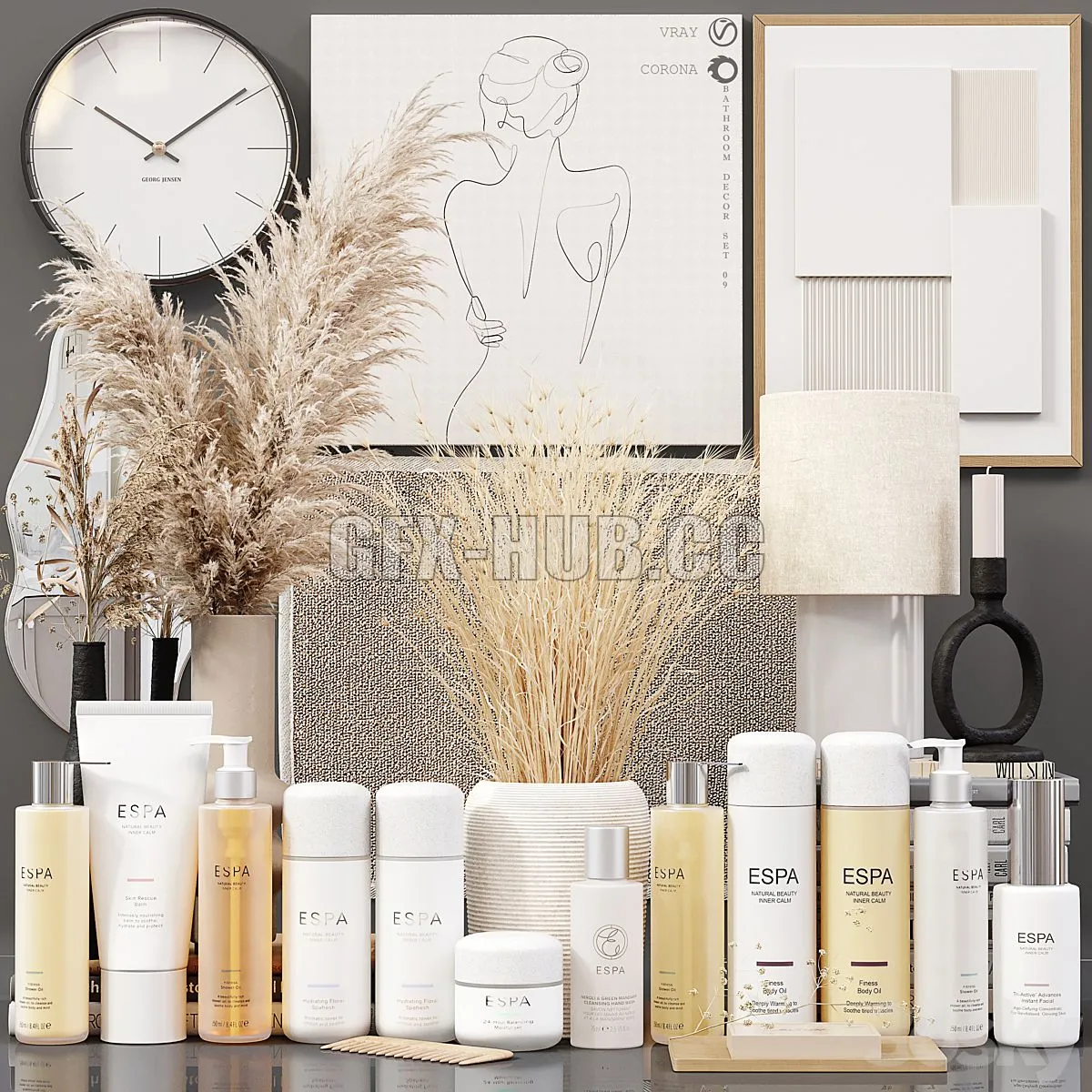 Bathroom Decor Set 09 3dsMax Model