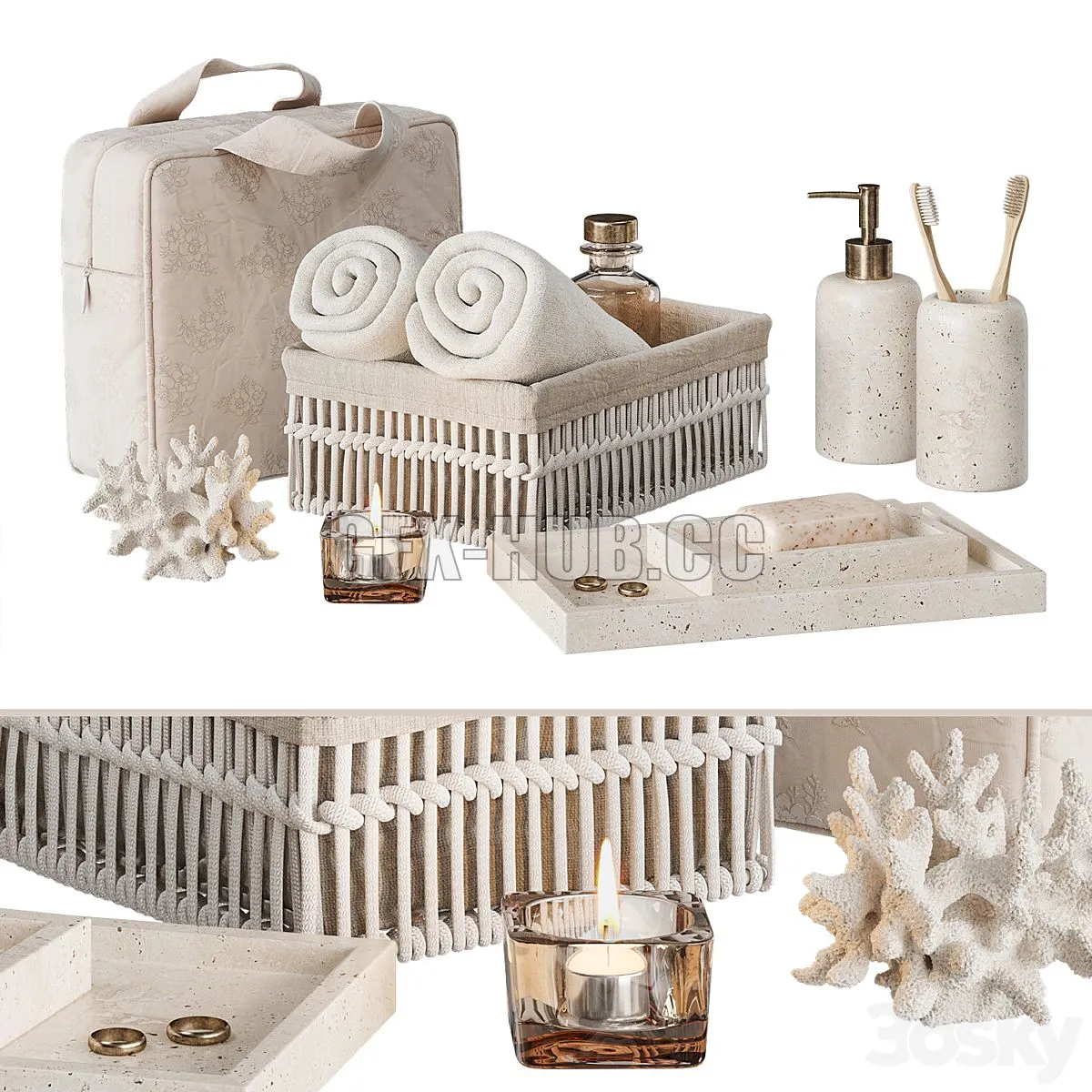 Bathroom decor Zara Home 3 3dsMax Model