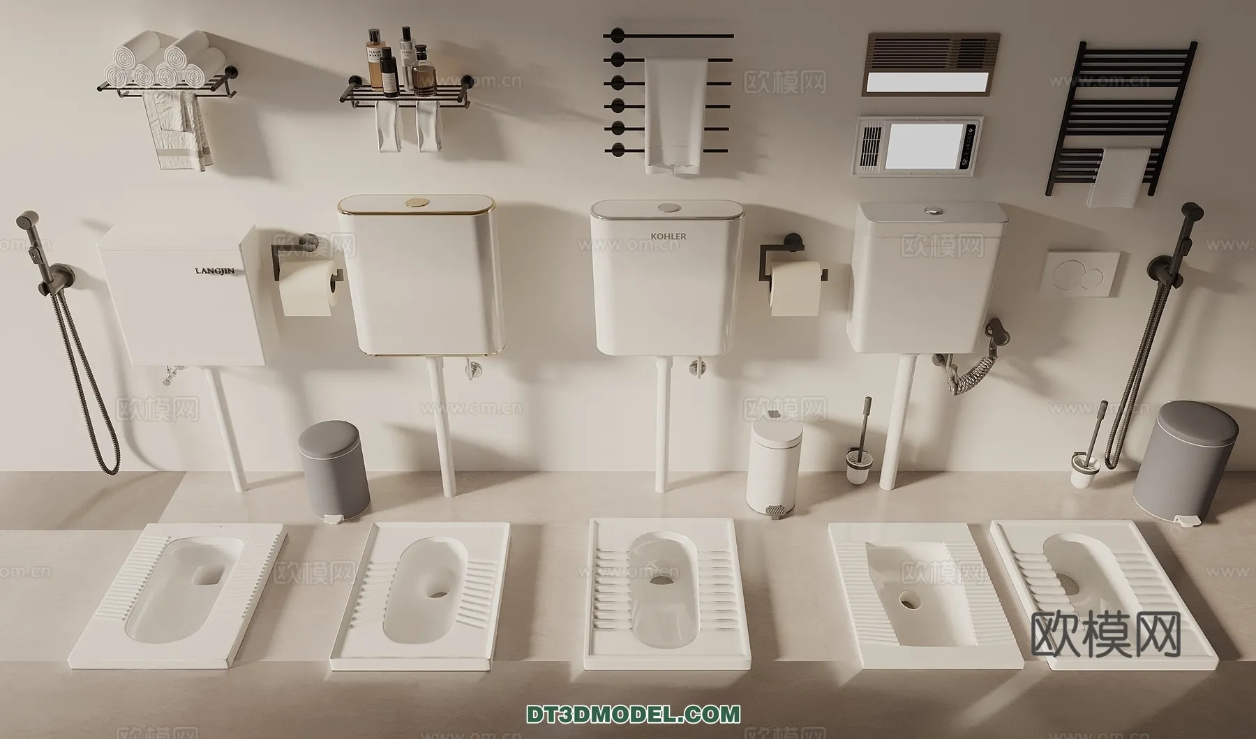 Bathroom Decoration 3D Models For Free Download – 3dsky – 044 – VRAY Render