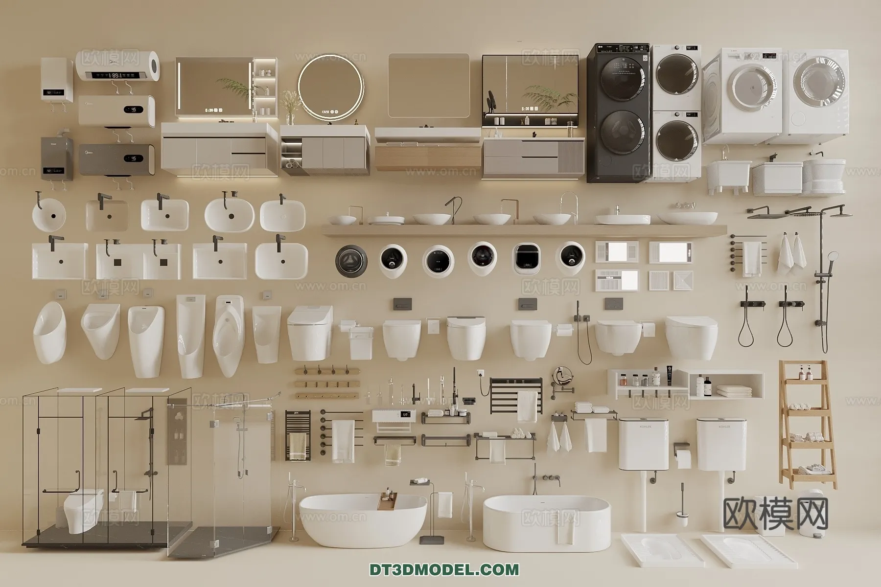 Bathroom Decoration 3D Models For Free Download – 3dsky – 047 – VRAY Render