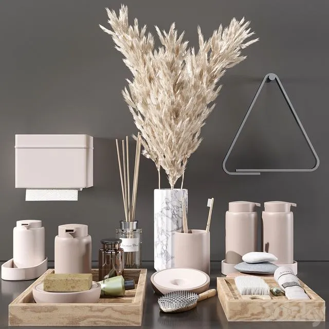 Bathroom Decorative Set 01 3dsMax Model