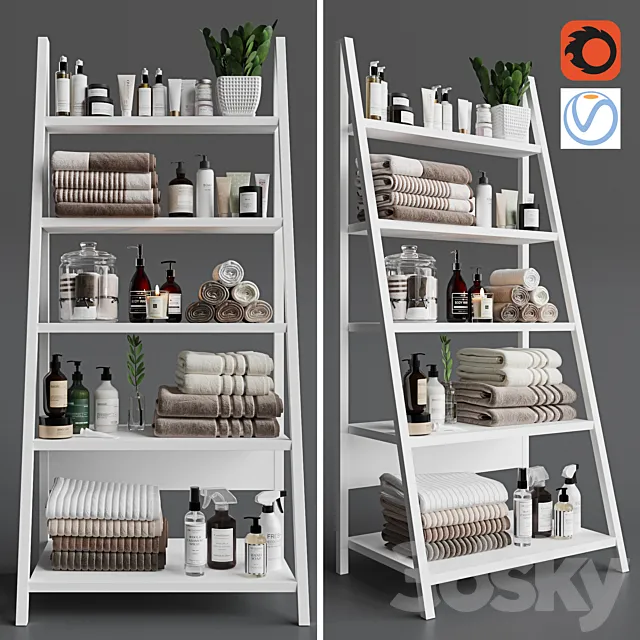 Bathroom decorative set 14 3ds Max