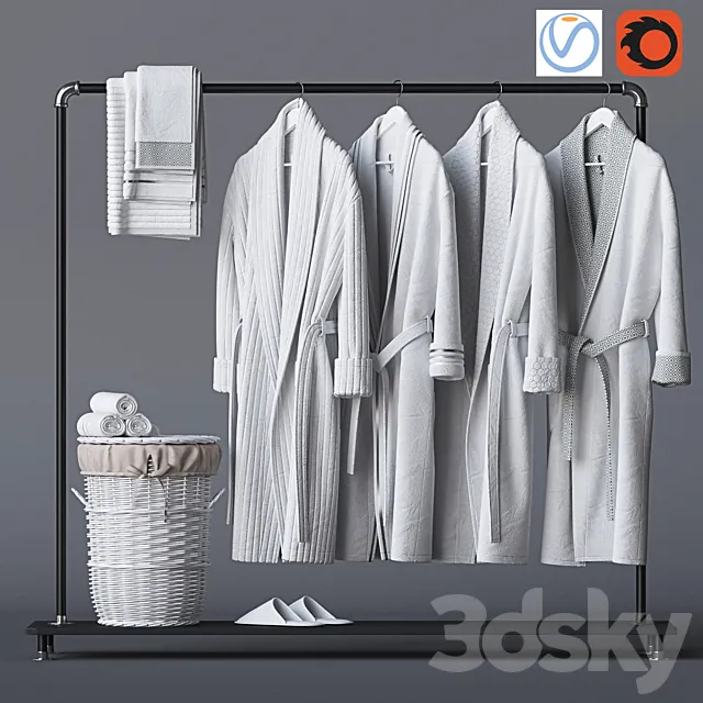 Bathroom decorative set 17 3DS Max Model