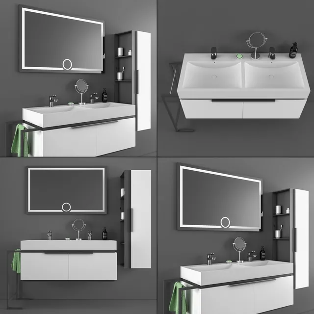 bathroom – DRN bathroom cabinet and washbasin set 3ds Max