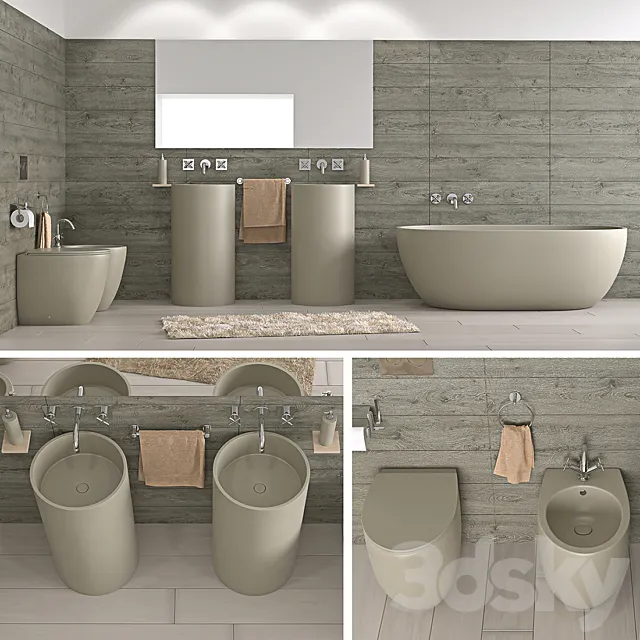 Bathroom Esedra 3DS Max Model