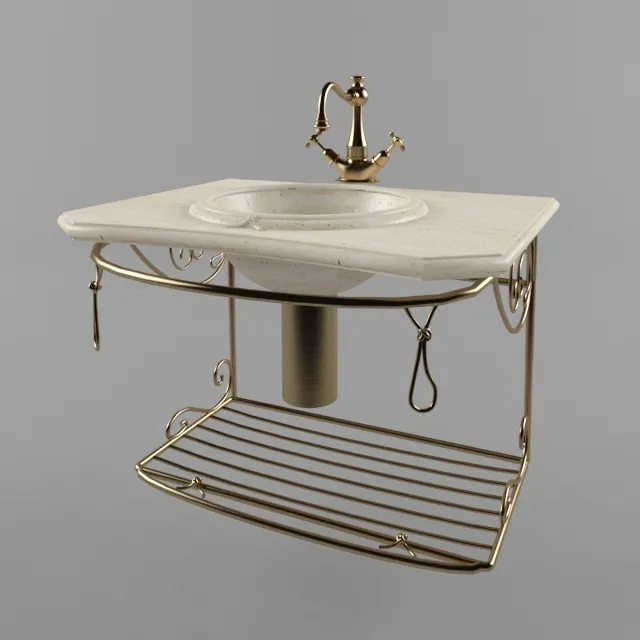bathroom – Etrusca Nodo Scorsoio washbasin 3ds Max