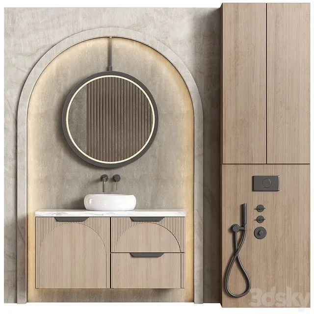 Bathroom furniture 003 in a modern minimalist style 3dsMax Model