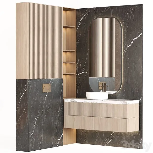 Bathroom furniture 006 in a modern minimalist style 3dsMax Model