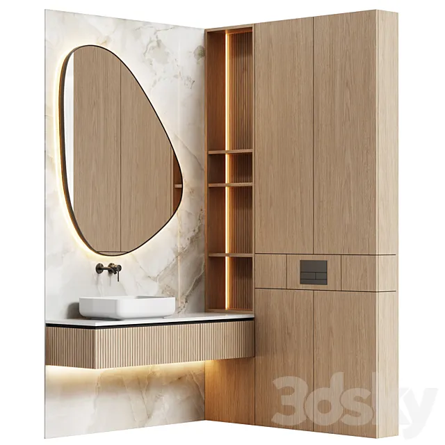 Bathroom furniture 01 in a modern minimalist style 3DS Max Model