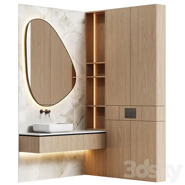 Bathroom furniture 01 in a modern minimalist style 3dsMax Model