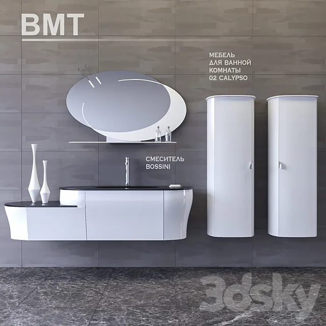 Bathroom furniture 02 BMT CALYPSO + Mixer BOSSINI 3DSMax File