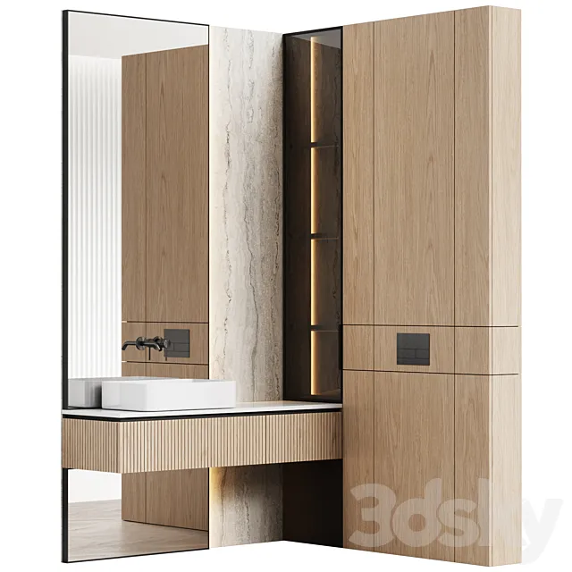 Bathroom furniture 02 modular in a modern minimalist style 3ds Max